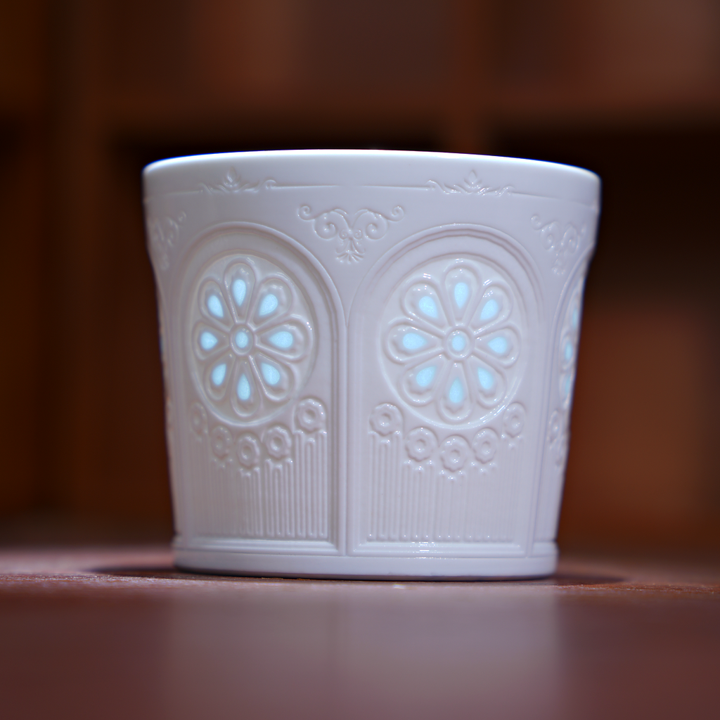 Cathedral Bloom Translucent Porcelain Cup