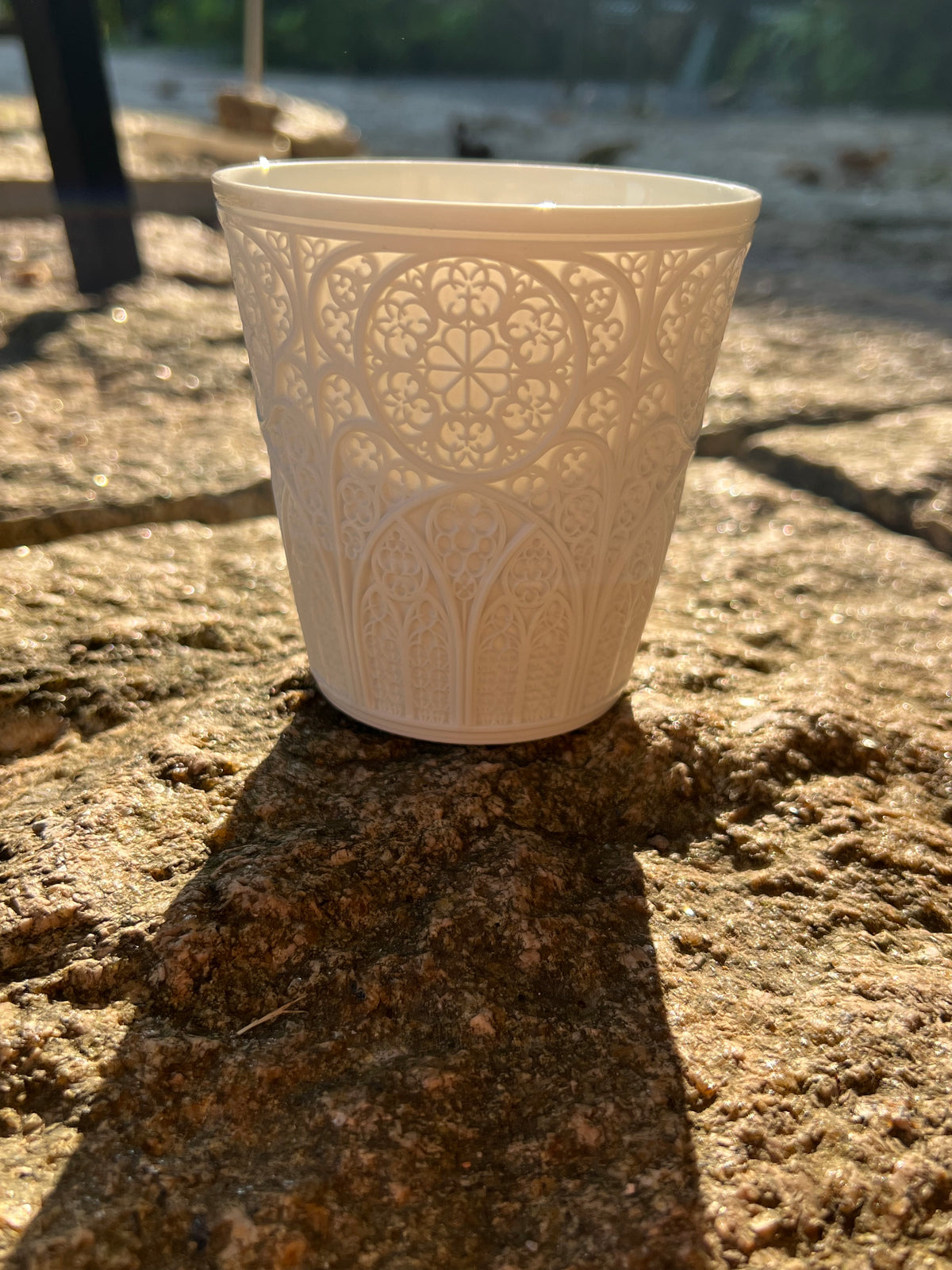 Cathedral Lace Translucent Porcelain Cup