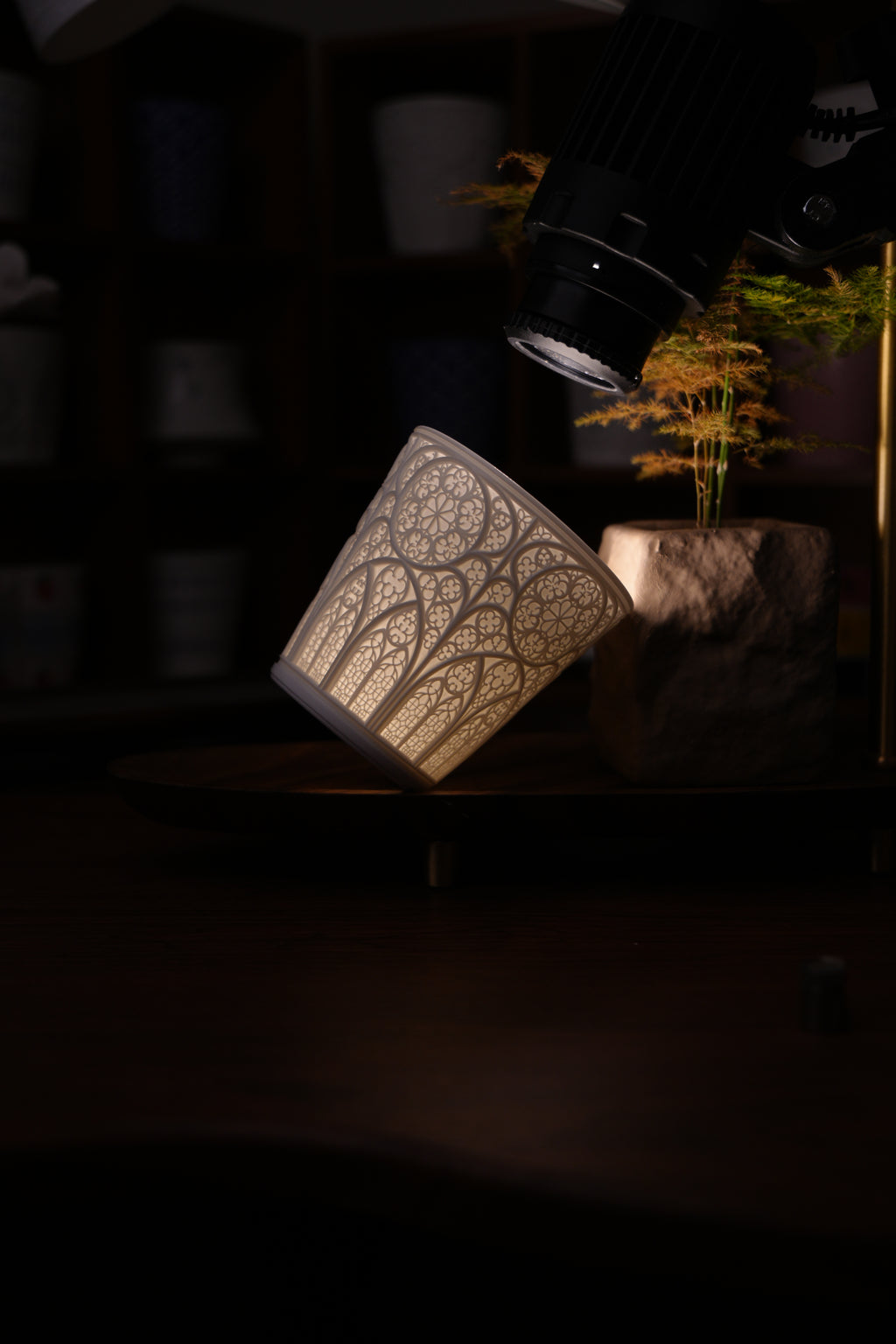 Cathedral Lace Translucent Porcelain Cup