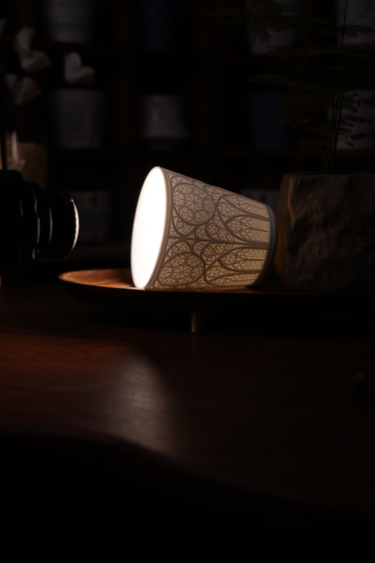 Cathedral Lace Translucent Porcelain Cup