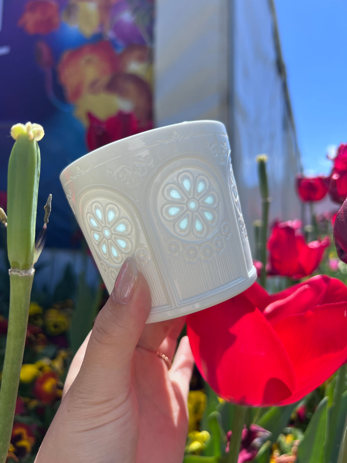 Cathedral Bloom Translucent Porcelain Cup