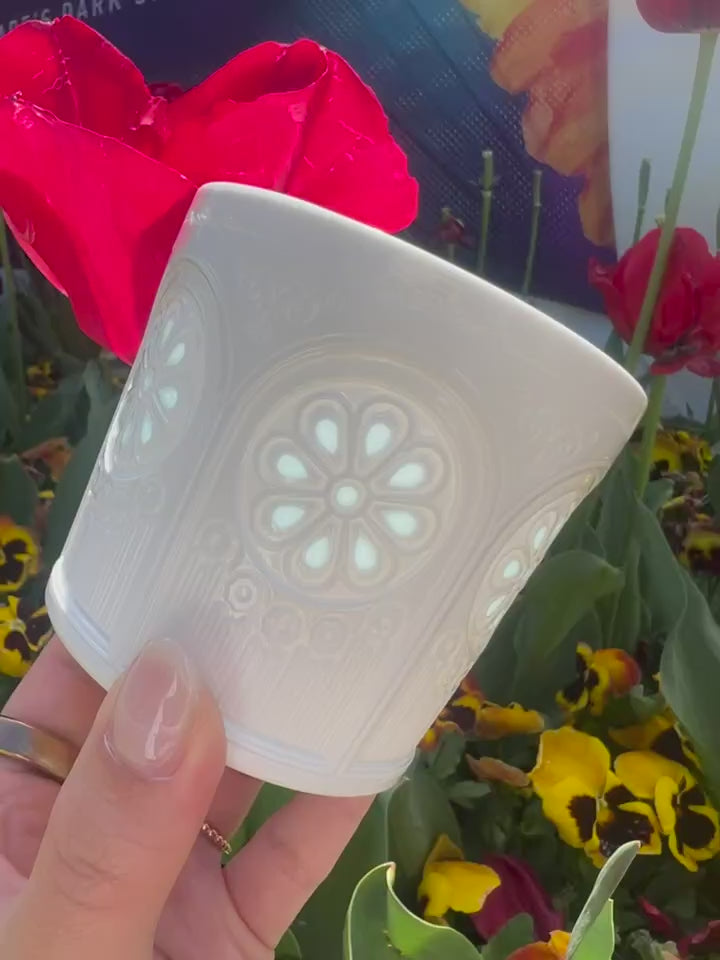 Cathedral Bloom Translucent Porcelain Cup
